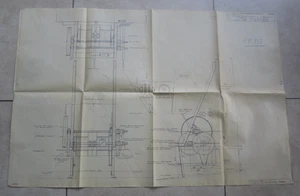 1925 - NATOMAS GOLDBAGGER Bauplan Zeichnung BERGBAU - Yuba Mfg. - STERN JITNEY - Bild 1 von 3