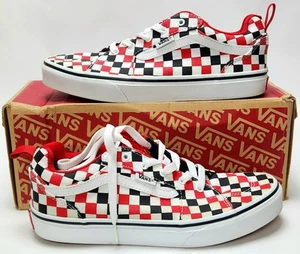 Vans Filmore Pop Checkerboard Red Canvas Unisex Vans Sneakers Low Top Size 5 Yt - Picture 1 of 11