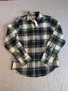 J Crew Flanellhemd Herren Medium Slim Double Brushed Midweight Tartan blau grün - Bild 1 von 12