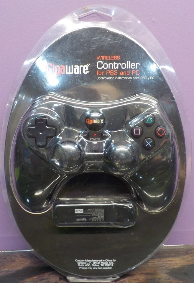 GIGAWARE WIRELESS CONTROLLER # 26-1031 FOR PS 3 OR PC NEW - Image 1 of 4