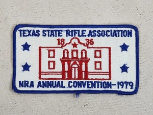 1979 Texas State Rifle Association NRA Annual Convention Alamo Gilet Giacca Patch - Foto 1 di 2