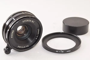 AVENON MC 28MM F3.5 BLACK L39 LEICA MOUNT PANCAKE LENS 4 GROUPS AND 6 ELEMENTS - Picture 1 of 10