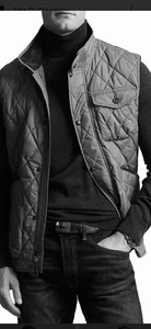 $228 Polo Ralph Lauren Large Brown Quilted Verst Jacket RRL Puffer Coat Hunting - Picture 1 of 7