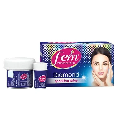 Dabur Fem Creme Bleach Diamond Fairness Cream -10Gm /30Gm for Female Face - Image 1 of 4
