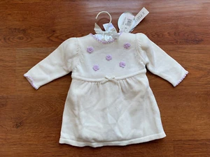 Neu mit Etikett Koala Baby Boutique Kleinkind Baby Mädchen Kleid Strick 6 Monate - Bild 1 von 4
