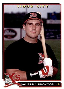 1996 Sioux City Explorers #23 Murph Proctor Carmel California CA Baseball Card