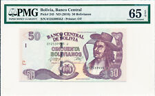 Banco Central Bolivia  50 Bolivianos ND(2016)  PMG  65EPQ
