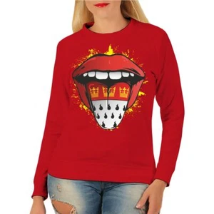 Damen Pullover Kölsche Zunge Köln Karneval Motiv Kostüm Fasching frauen mädchen - Bild 1 von 6