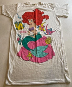 Rare Vintage The Little Mermaid Pajama Shirt Dress Disney Kids Size 14 - Picture 1 of 3