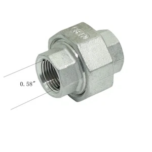 3/8" NPT Threaded Hex Union 150 # Stainless Steel 304, Pipe Fitting - Picture 1 of 2