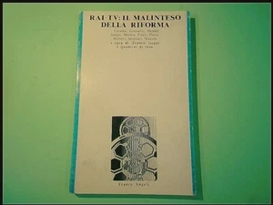 RAI TV IL MALINTESO DELLA RIFORMA AA VV FRANCO ANGELI 1980 - Imagen 1 de 1