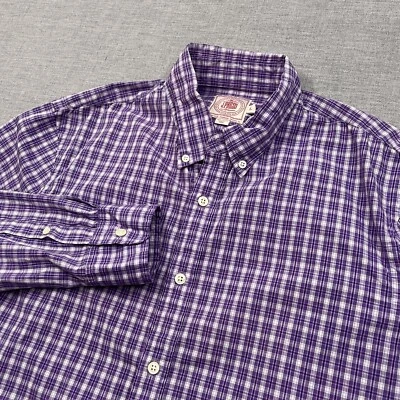 J Press Shirt Mens Large Purple Plaid Button Down Preppy Ivy League - Image 1 of 4