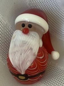 Fitz and Floyd 2007 Blown Glass Menagerie Santa Claus Rare Christmas Figure - Picture 1 of 11