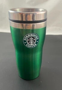Starbucks grüner Becher Isolierte Reisetasse Silber Twist Top Deckel Kaffee 8 Zoll - Bild 1 von 11