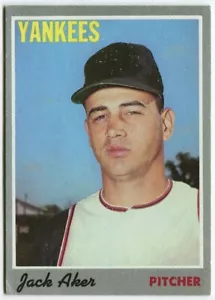 1970 Topps #43 Jack Aker New York Yankees - Picture 1 of 2
