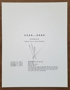 JJ Abrams Signed Star Trek Script Cover Lost Star Wars Director RAD - Picture 1 of 1