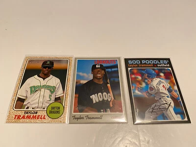TAYLOR TRAMMELL 2017 2019 2020 Topps Heritage Minors 3 Card Mariners Rookie - Image 1 of 4