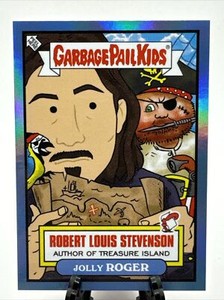 2023 Topps GPK X Ermsy Robert Louis Stevenson “Jolly Roger” Blue Foil /49 9a