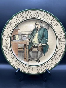 Antique Royal Doulton Dr Johnson at the Cheshire Cheese Plate 1902 – 1922 10.5" - Picture 1 of 11