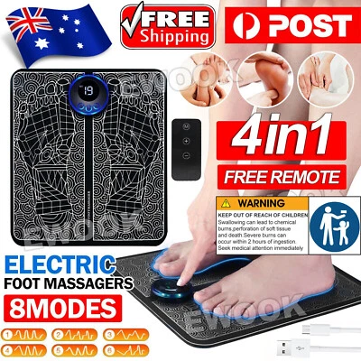 Electric EMS Foot Massager Mat Relax Muscle Stimulator Leg Shaping Massage Pad - image 1 of 4