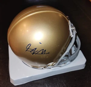 BENJAMIN MORRISON 'NOTRE DAME IRISH' CORNERBACK SIGNED MINI-HELMET *COA *PROOF 2 - Picture 1 of 4
