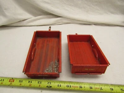 2 VINTAGE TRU SCALE TS FARM WAGON CART HAULER FRAME BODY TRACTOR ACCESSORY METAL - Image 1 of 4