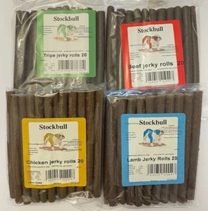 Stockbull Jerky Rolls Dog Treats (Pack of 4) - Picture 1 of 1