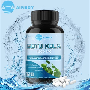 Gotu Kola - Reishi, Cordyceps, Ginkgo Biloba - Brain, Skin & Heart Health,Memory - Picture 1 of 13