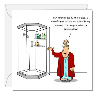 Funny Birthday Card Fathers Day Card 50th 60th 70th humorous husband male Dad