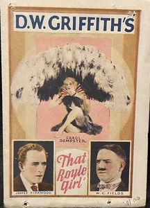 D.W. Griffiths ""That Royal Girl"" Original Herold - W.C. Fields & Carol Dempster - Bild 1 von 3