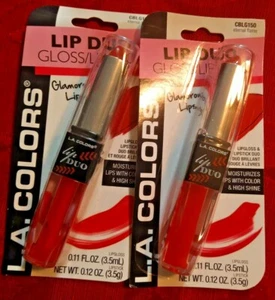 NEW L.A COLORS Lip Duo Gloss/Lipstick in Flushed Eternal Flame CBLG150 SET OF 2 - Picture 1 of 2