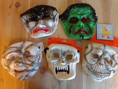 HALLOWEEN MONSTER MASK Dracula Frankenstein Skeleton Zombie YOU CHOOSE ONE  - Image 1 of 2