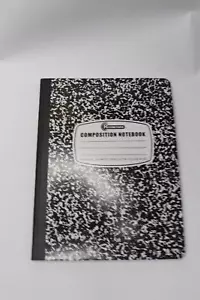 (100-Sheets) Rosmonde Sewn Marble Composition Book Black/White 9.75" x 7.5" - Picture 1 of 3