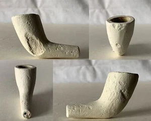 Heavy Antique Partial Clay Pipe With Extraordinarily Thick Cutty Bowl and Stem - Picture 1 of 8