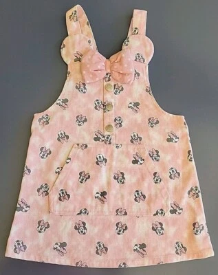 Disney Disney Junior Minnie Girl's Pink Jumper Dress W Bow & Ears 4T - Image 1 of 4