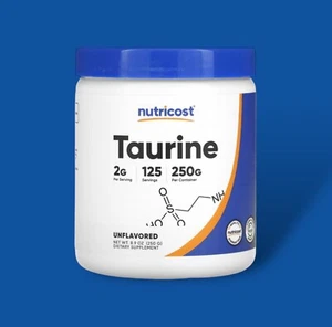 Nutricost, taurina, sin sabor, 250 g - Imagen 1 de 2