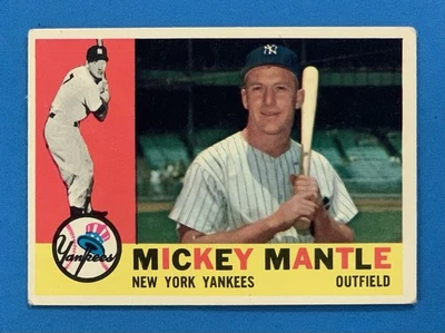1960 Topps #350 Mickey Mantle New York Yankees Foto 1 de 3