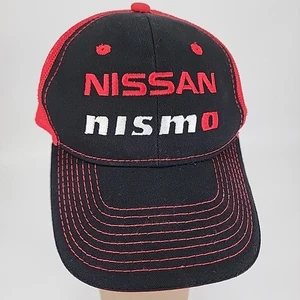 Gorra de camionero de béisbol ajustable con respaldo de malla roja/negra Nissan Nismo - Imagen 1 de 9