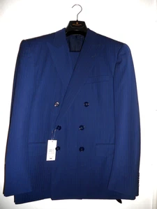 RALPH LAUREN Black Label pLapel Dble Brsted Suit Sz UK 46R"EU/IT56R"W39-RRP£1295 - Picture 1 of 19