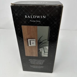 Baldwin Prestige Square Spyglass Deadbolt níquel satinado llave inteligente seguridad - Imagen 1 de 6