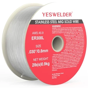 Stainless Steel MIG Solid Wire ER308L .030-Diameter, 2-Pound Strong ABS Plast... - Picture 1 of 8