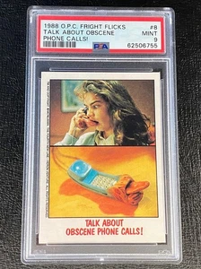 PSA 9 1988 OPC Fright Flicks Freddy Krueger #8 A Nightmare On Elm Street Card - Picture 1 of 4