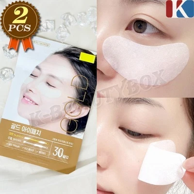 Gold Eye Patches 60 sheets(=2 packs) Eye Zone Masks Nourishing Wrinkle Care NEW - Image 1 of 4