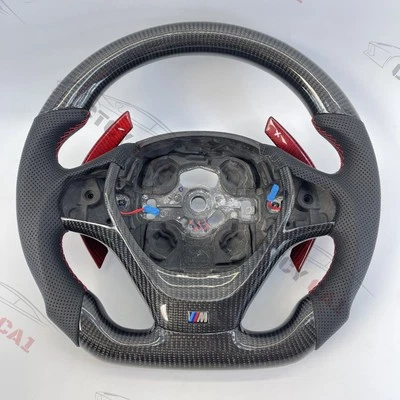 Custom Carbon Fiber Steering Wheel for F30 F32 F34 F36 328I 330I 335I 428I 430I - Image 1 of 4