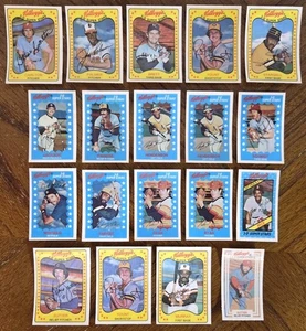 (19) 1980s KELLOGG’S HOF/STAR BASEBALL CARDS NOLAN RYAN, BRETT, YOUNT EX-NM+READ - Picture 1 of 16