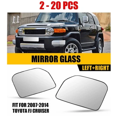 Fit 2007-2014 Toyota FJ Cruiser 2-20X Left&Right Non-Heated Mirror Glass Clear - Image 1 of 4