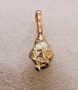 Handgefertigter 14K Gelbgold Nugget Stil Anhänger, 2,72 Gramm ((W120)) - Bild 1 von 4