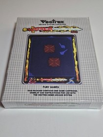 Warrior Vectrex Game with Custom Box and Overlay (Black Cart)