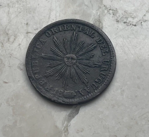1854/40 Uruguay 5 Centesimos - Nice Overdate  bg Cover