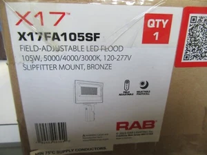 RAB X17FA105SF LED Floodlight 105 Watts 120/277 Volt With 2" Slipfitter Mount - Picture 1 of 2